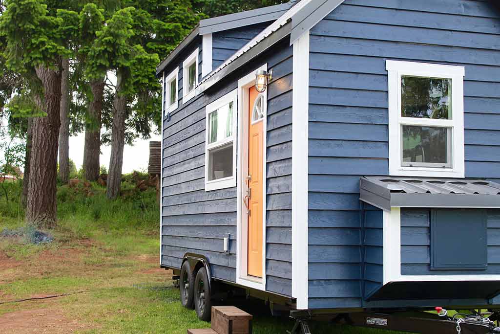 Outside view of The Kalani custom tiny home