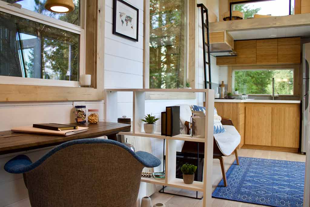 Interior of Live / Work Tiny Home