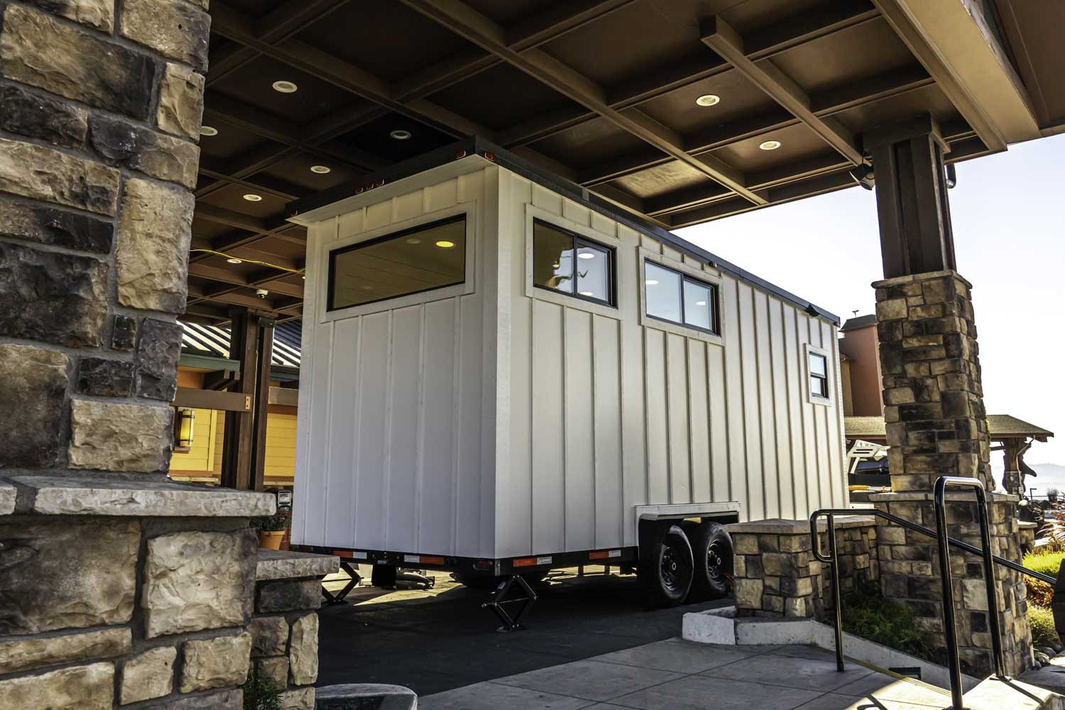 Exterior of a Legacy tiny home, one of the tiny house models created and sold by Tiny Heirloom